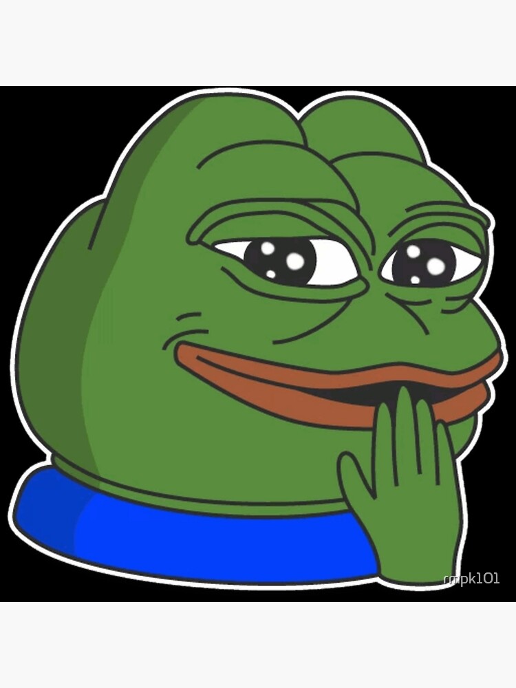 Bored poggers emote - peepo pepega twitch discord frog Hardcover