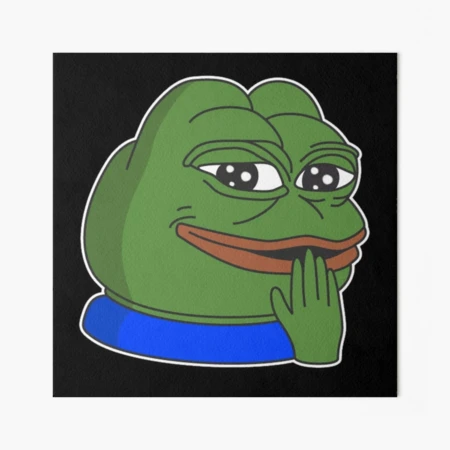 Bored poggers emote - peepo pepega twitch discord frog Art Board