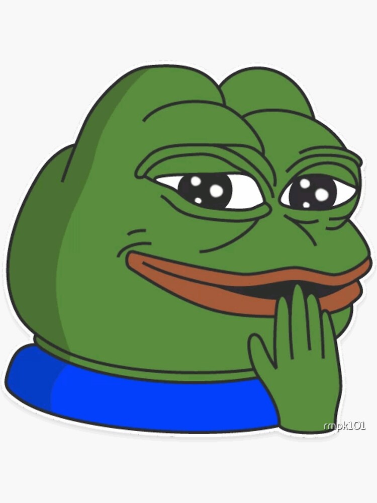 Bored poggers emote - peepo pepega twitch discord frog Art Board