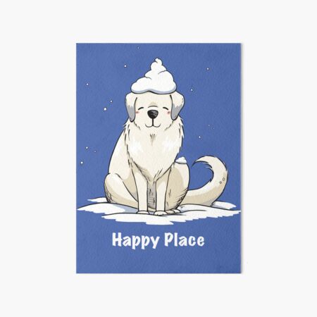 Happy Place Pyrenees Art Board Print