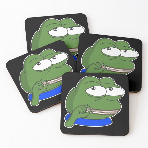 Item preview, hush Poggers emote - peepo pepega twitch discord frog designed and sold by rmpk101.