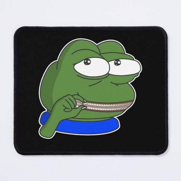 Item preview, hush Poggers emote - peepo pepega twitch discord frog designed and sold by rmpk101.