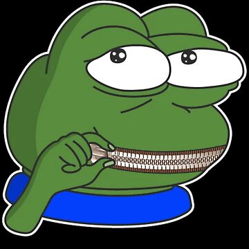 hush Poggers emote - peepo pepega twitch discord frog Mounted