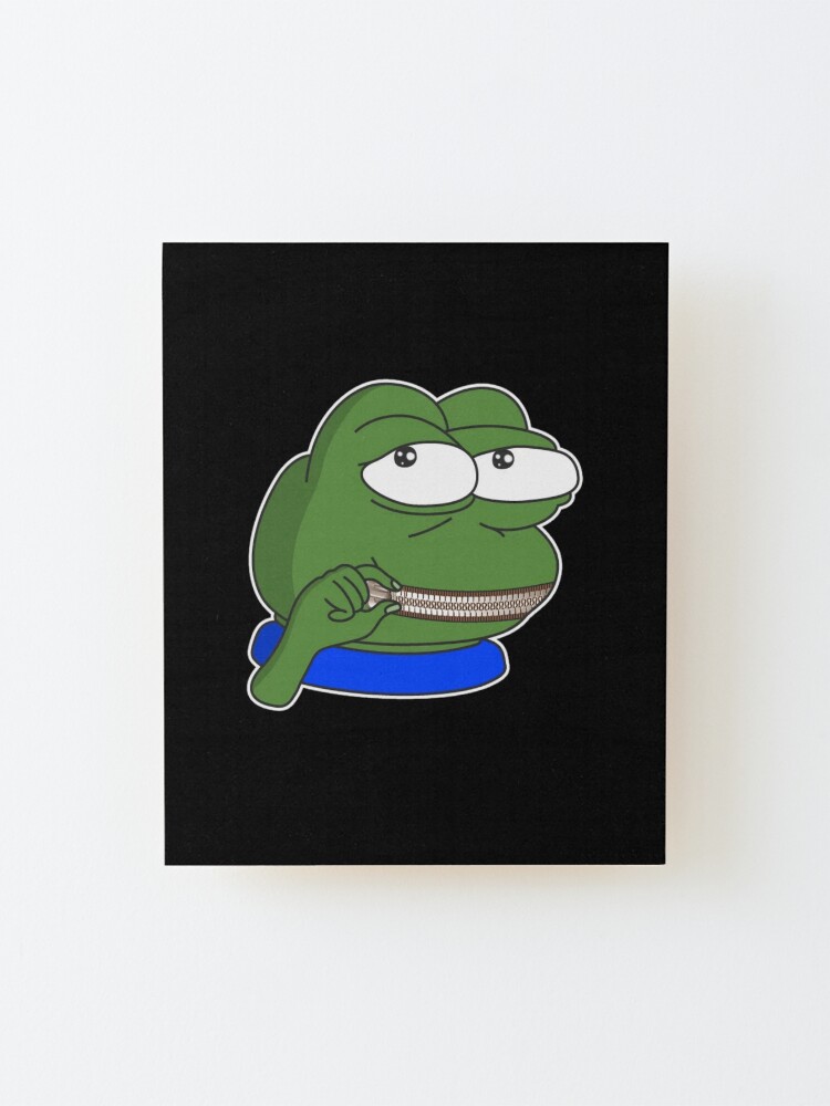 Bored poggers emote - peepo pepega twitch discord frog Hardcover