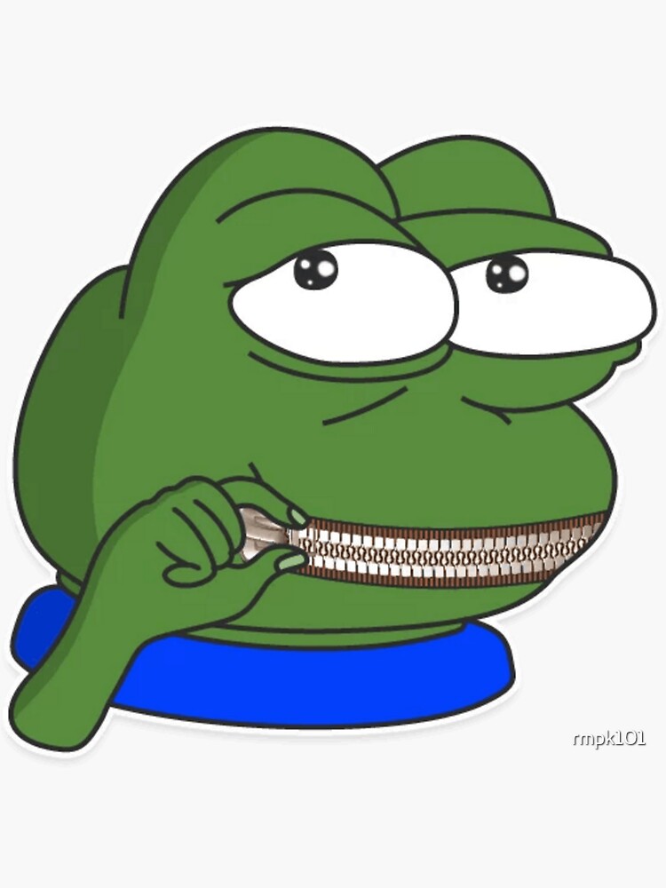 hush Poggers emote - peepo pepega twitch discord frog Mounted