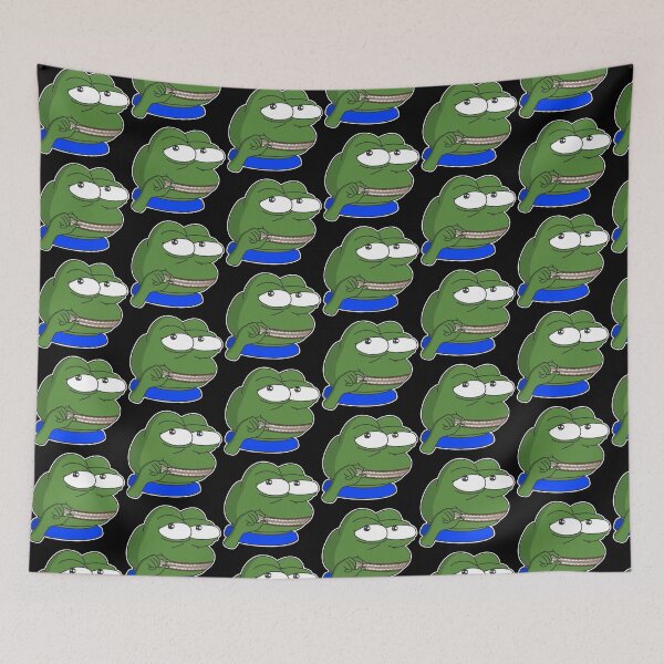 Item preview, hush Poggers emote - peepo pepega twitch discord frog designed and sold by rmpk101.
