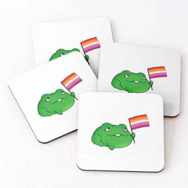Item preview, Frog cute lesbian pride flag designed and sold by ChonanDesigns.