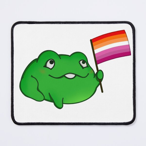 Item preview, Frog cute lesbian pride flag designed and sold by ChonanDesigns.