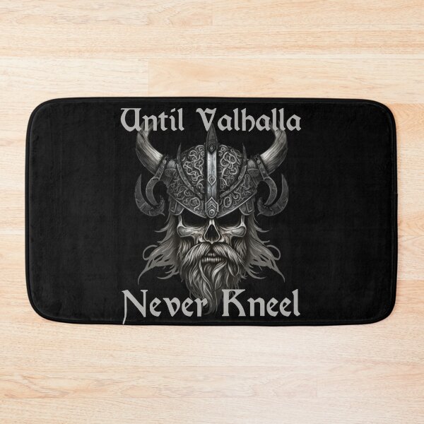 Item preview,  Until Valhalla - Never Kneel - Viking Skull with Helmet designed and sold by Georgy09.