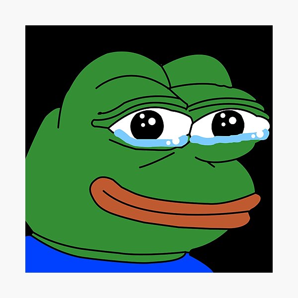 hush Poggers emote - peepo pepega twitch discord frog Mounted