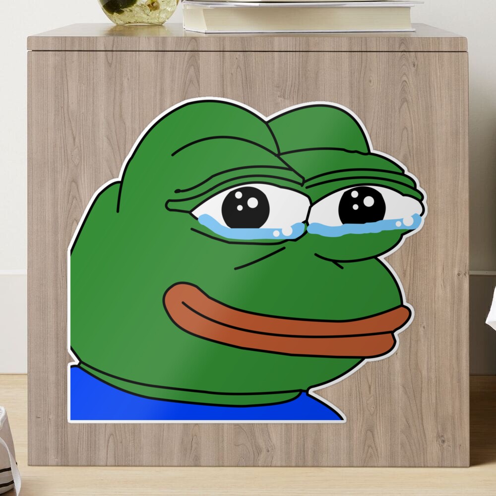 hush Poggers emote - peepo pepega twitch discord frog Mounted