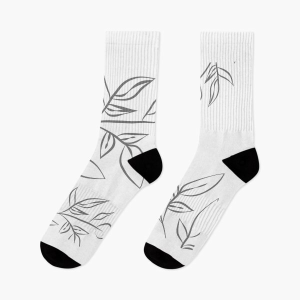 Aperçu de l'œuvre Tampon nature blanc et gris avec feuillage créée et vendue par Darkshades.