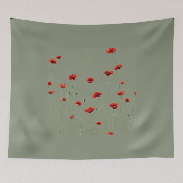 Item preview, Pattern of August Poppies designed and sold by FamiliarPufferfish.