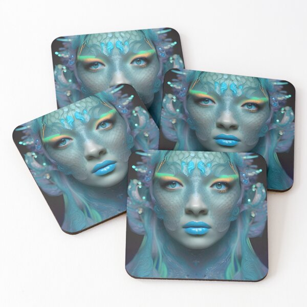Item preview, Na’vi goddess. Turquoise green Eyes. Beautiful fabulous girl. Mermaid designed and sold by Olga Nagornaya.