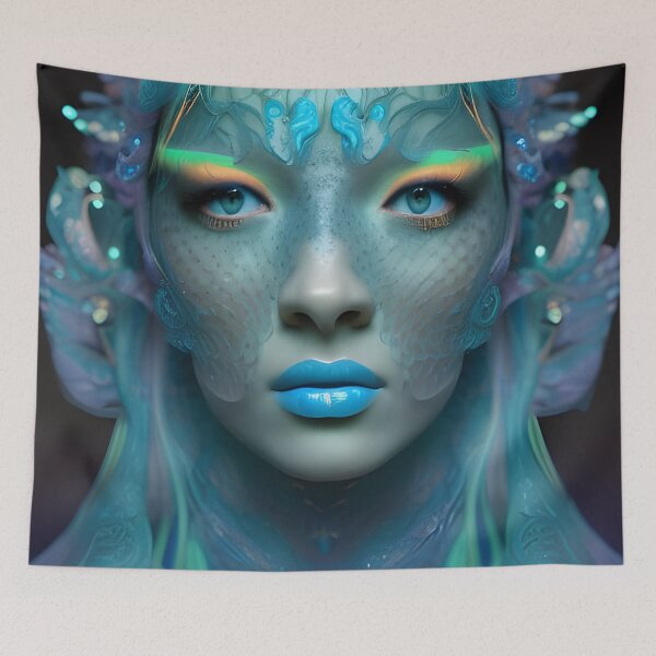 Item preview, Na’vi goddess. Turquoise green Eyes. Beautiful fabulous girl. Mermaid designed and sold by Olga Nagornaya.