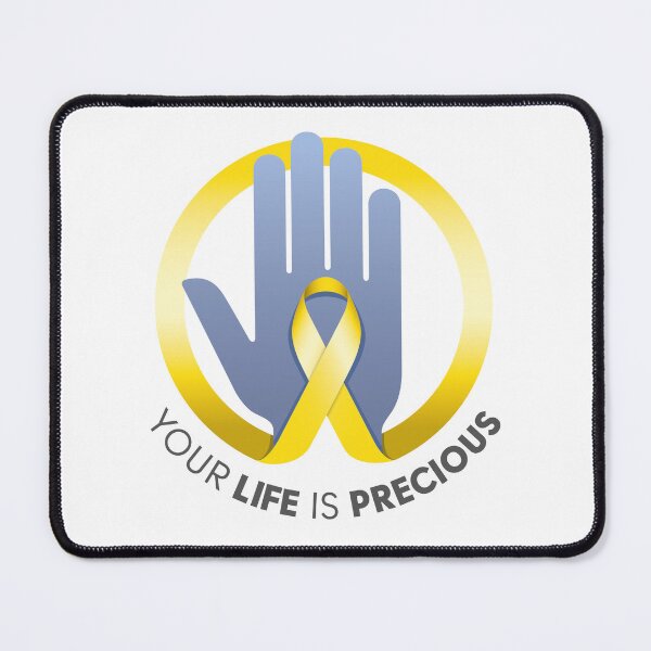 Item preview, Message of support and awareness of help for people against suicide, yellow September, yellow ribbon designed and sold by LucianoCosmo.
