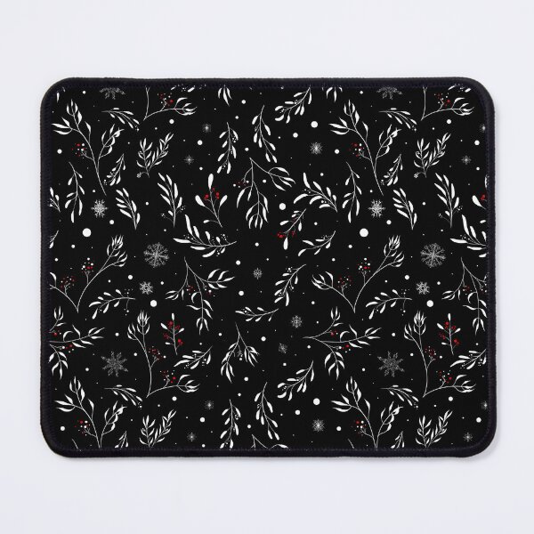 Item preview, Black Winter Foliage Repeating Pattern designed and sold by Jarrod Vandenberg.