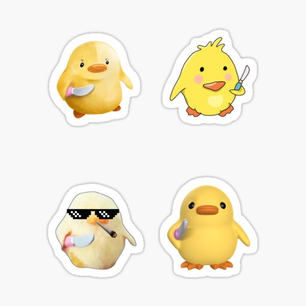 Stickers duck with knife aesthetic cartoon girl -  Portugal