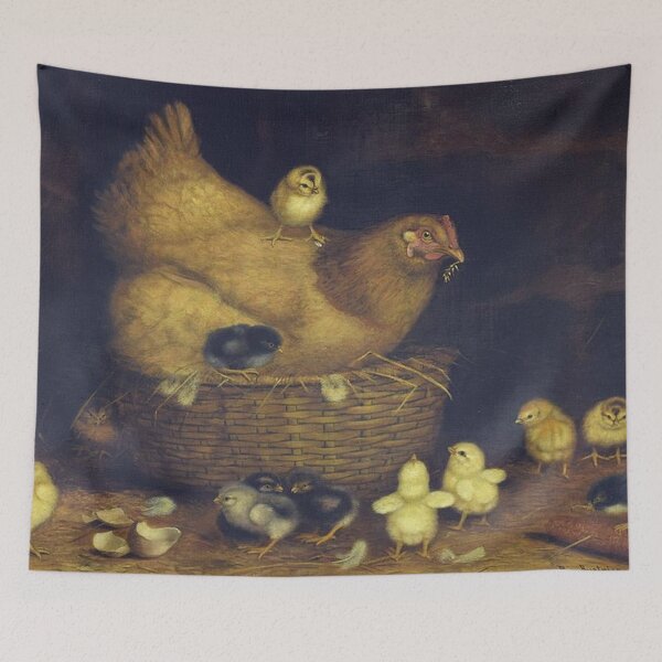 Item preview, Hen With Twelve Chicks by Ben Austrian designed and sold by tomorrowsart.