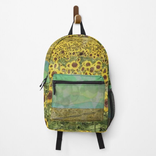 Item preview, Sunflower field on an unknown planet, watercolor style, cute yellow flower field designed and sold by Collagedream.