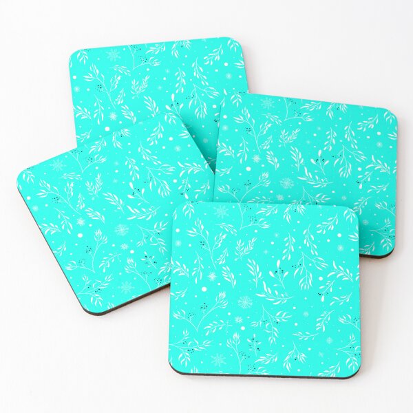 Item preview, Teal Winter Foliage Repeating Pattern designed and sold by Jarrod Vandenberg.