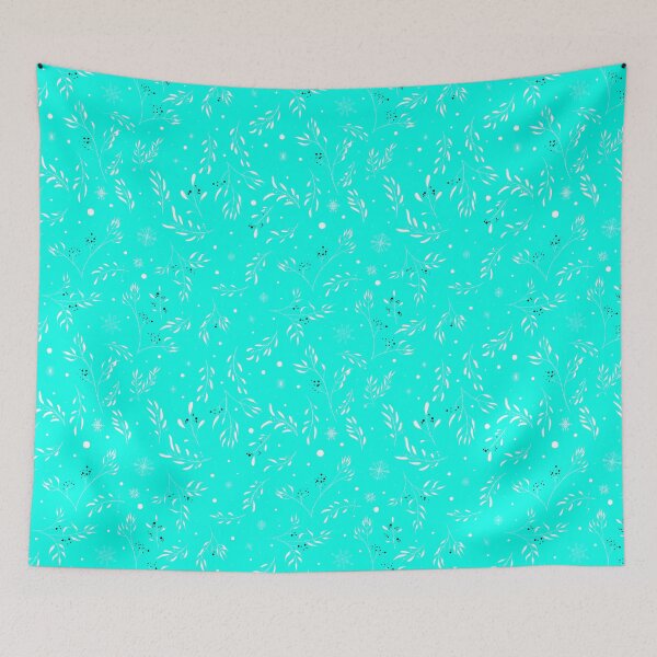 Item preview, Teal Winter Foliage Repeating Pattern designed and sold by Jarrod Vandenberg.