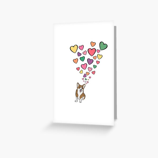 Epic Greeting Cards Single Pembroke Welsh Corgi on top of Louis Vuitton  Luggage Valentines Day Card