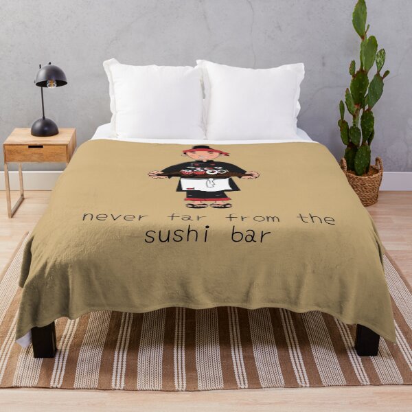 Item preview, never far from the sushi bar ,Grey Sushi Rolls Male Chef T-shirt designed and sold by Tarikbouchmal.