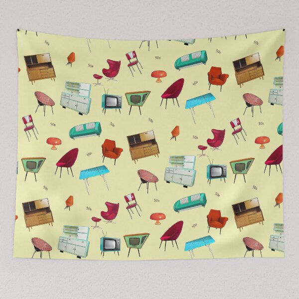 Item preview, 50s classic fabric design designed and sold by TerenceLacey.