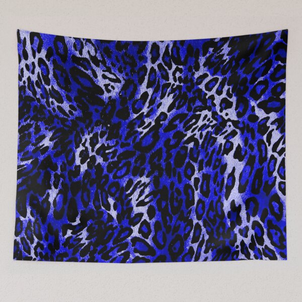 Item preview, blue leopard animal texture designed and sold by fowons.