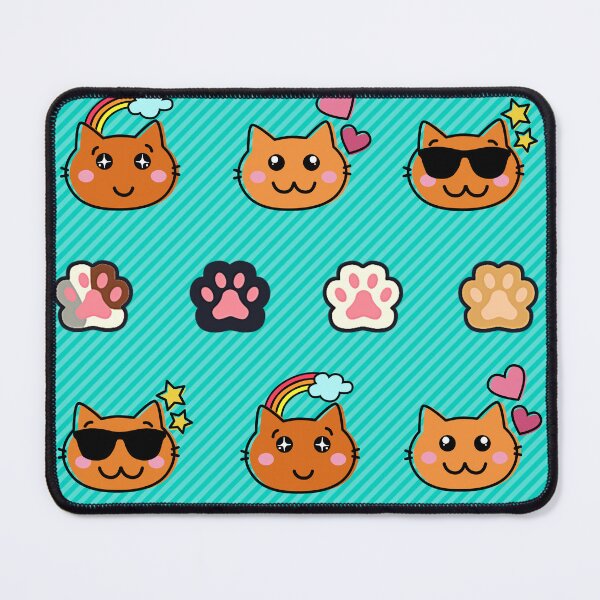 Item preview, Cool Cats on Blue striped Background designed and sold by Cturan.