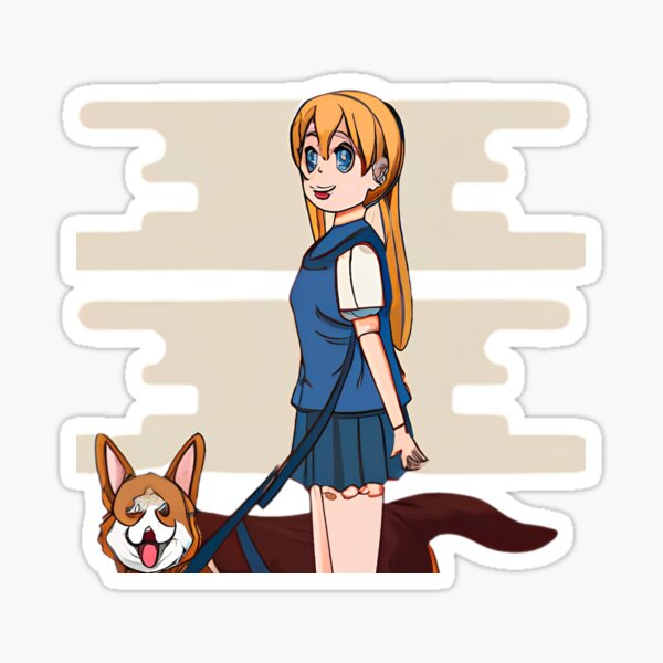 Anime Girl Sticker - Anime Girl Dog Girl - Discover & Share GIFs