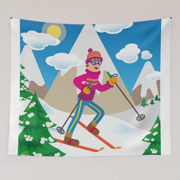 Item preview, character skiing designed and sold by TUNARTE.