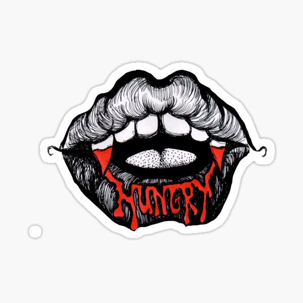 Vampire Mouth - So Hungry! Sticker