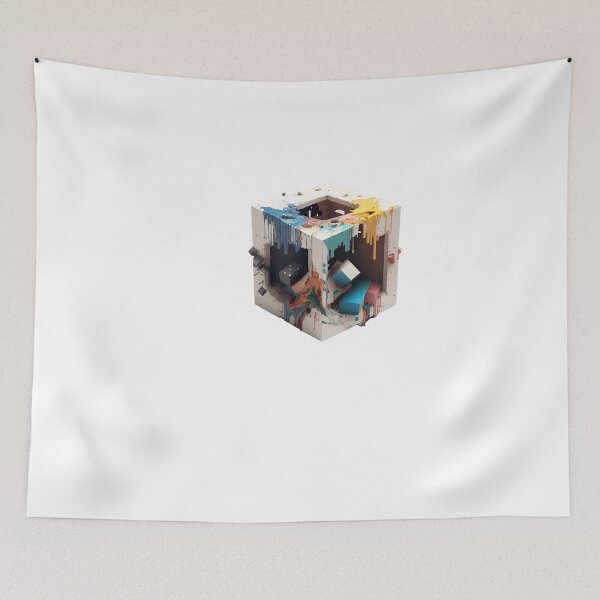 Item preview, Isometric Cube With Three Sides designed and sold by ArtShanth.