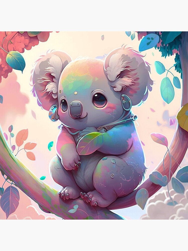 Cute Kawaii Baby Koala Bear Art Print for Sale by CozyKawaiiArt