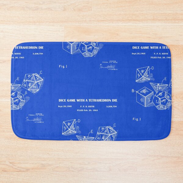 Item preview,  Role Playing Dice Patent Prints 1963, antique, blueprint drawing designed and sold by ismdesigner.
