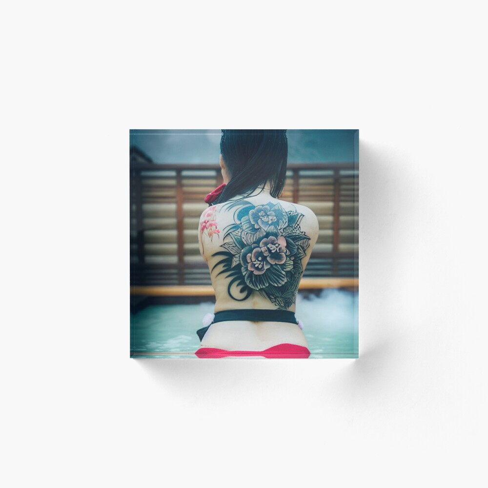 Yakuza girl showing her back tattoo Poster for Sale by Remco Kouw