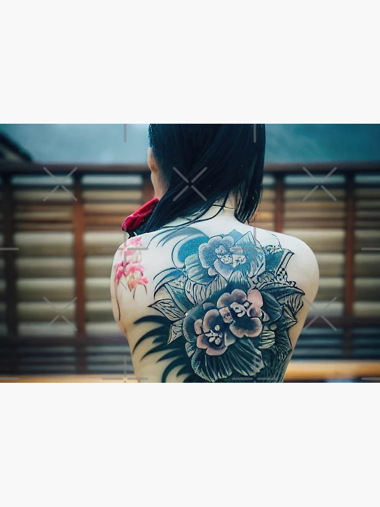 Yakuza girl showing her back tattoo Poster for Sale by Remco Kouw