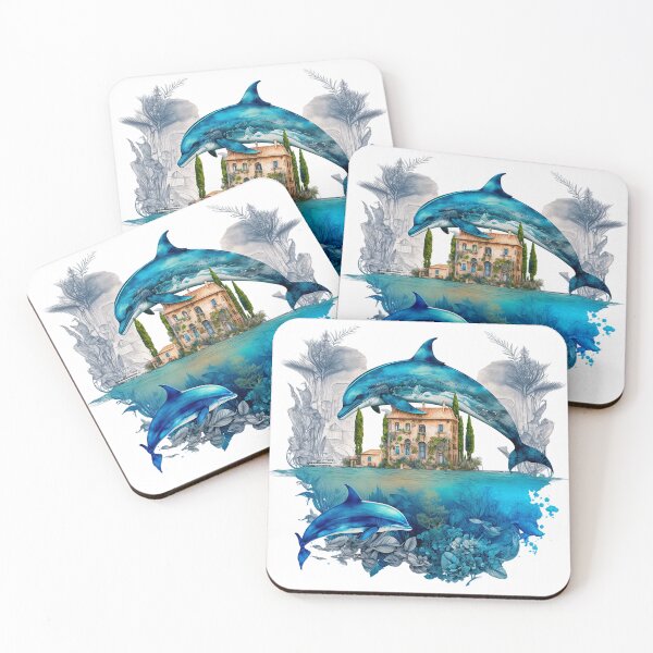 Item preview, Dolphin Blue Sea House designed and sold by ArtShanth.