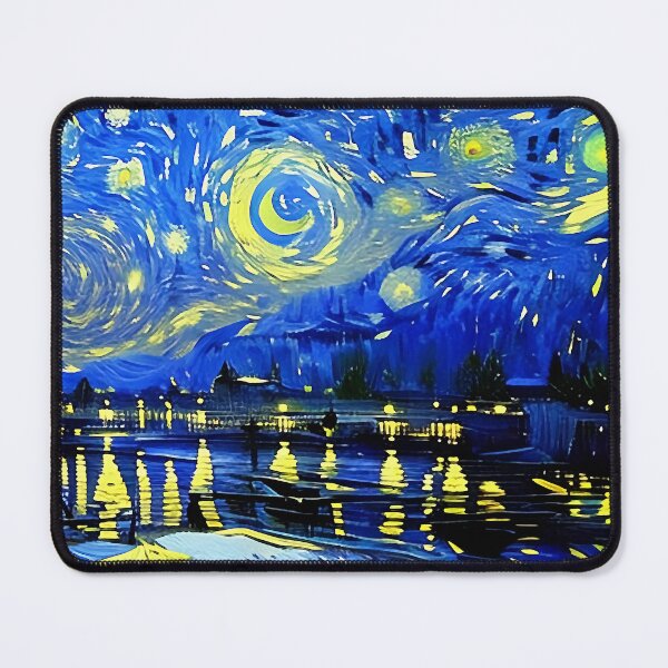 Item preview, Van Gogh Style Painting Starry Night on the River designed and sold by sunflowerlight.