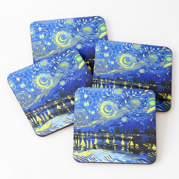 Item preview, Van Gogh Style Painting Starry Night on the River designed and sold by sunflowerlight.