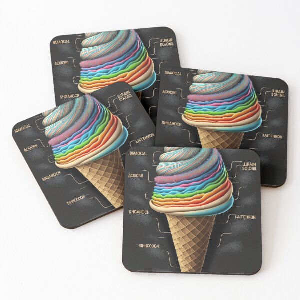 Item preview, Mold food ice cream cosmic cone poster designed and sold by osssoconcept.
