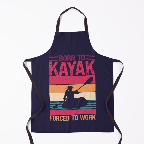Item preview, Witty and Cool BORN TO KAYAK FORCED TO WORK Classic Vintage Retro Sunset Distressed Kayak Lover, Kayaking Humor, Canoe Paddle, Kayaking for Women designed and sold by zenturtlemerch.