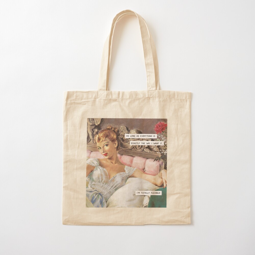 Hit Them With A Brick Large Totebag Retro Housewife Humor 