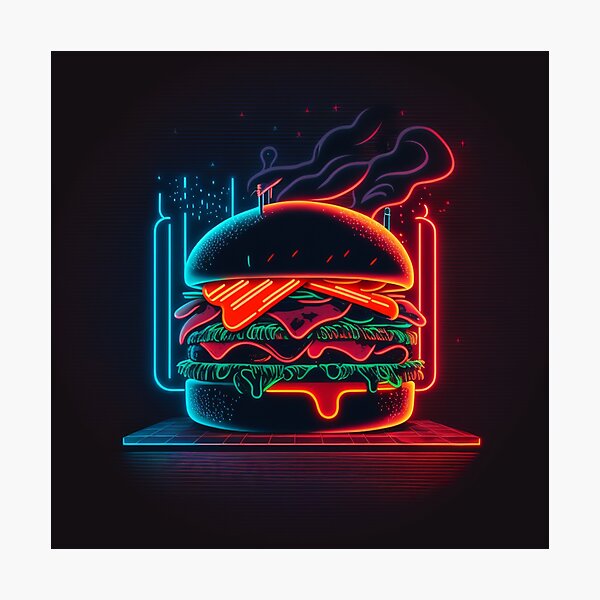 neon mural - Enjoy our burger – IdeaLampe