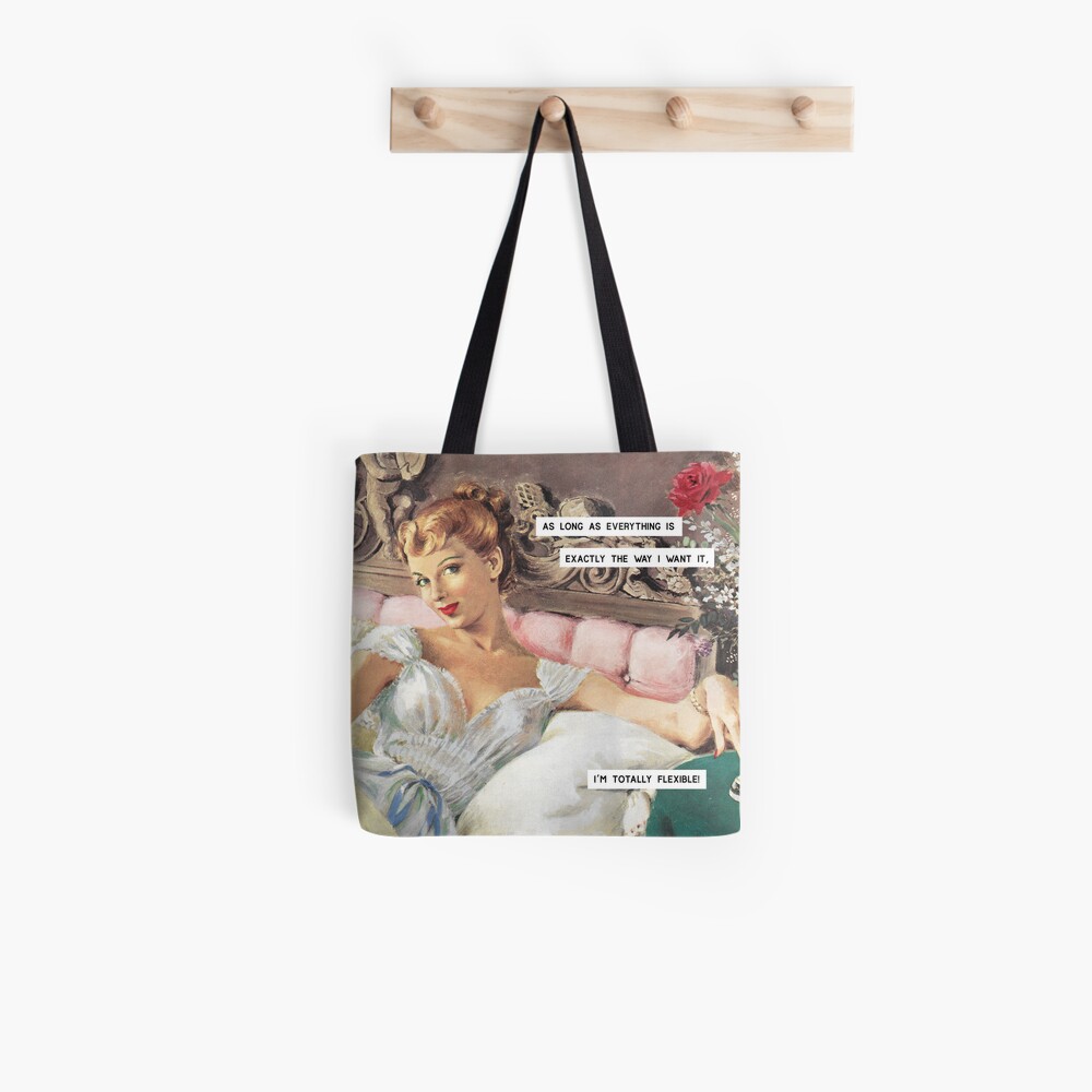 Hit Them With A Brick Large Totebag Retro Housewife Humor 