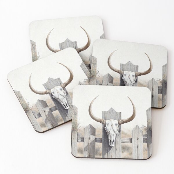 Item preview, Bull Horns Hanging from Fence designed and sold by Jimbodo.