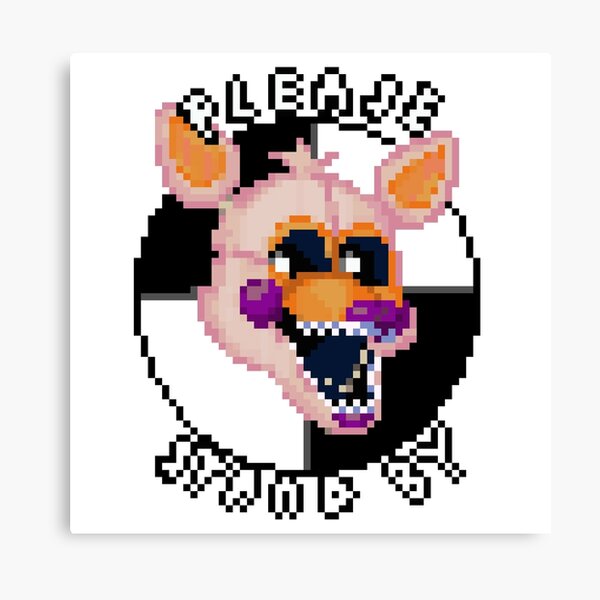 Withered foxy head pixel art