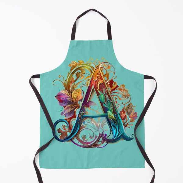 Item preview, Art Font Letter A: Art Nouveau Style, Unique and Colorful, Green Background designed and sold by factory88.